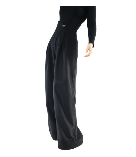 Ultra High-Waist Pleated Wide-Leg Trousers / 5112202