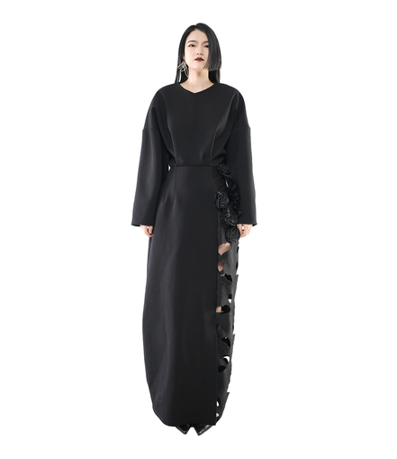 Dark Rose Cutwork Maxi Dress / 5112905