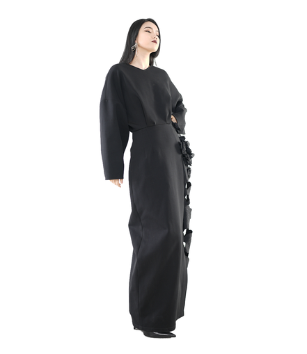 Dark Rose Cutwork Maxi Dress / 5112905