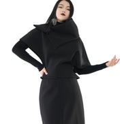 Void Cape-Collar Structured Top / 5120606