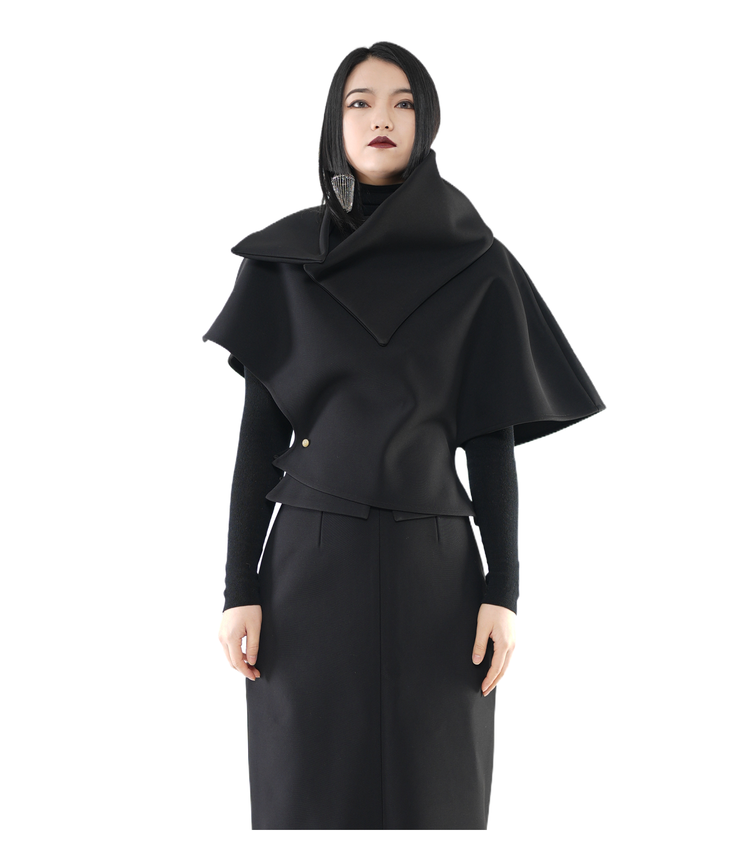 Void Cape-Collar Structured Top / 5120606
