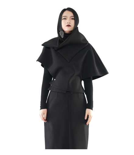 Void Cape-Collar Structured Top / 5120606
