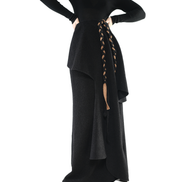 Cascade Peplum Braided-Cord Maxi Skirt / 6011002
