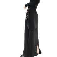 Cascade Peplum Braided-Cord Maxi Skirt / 6011002