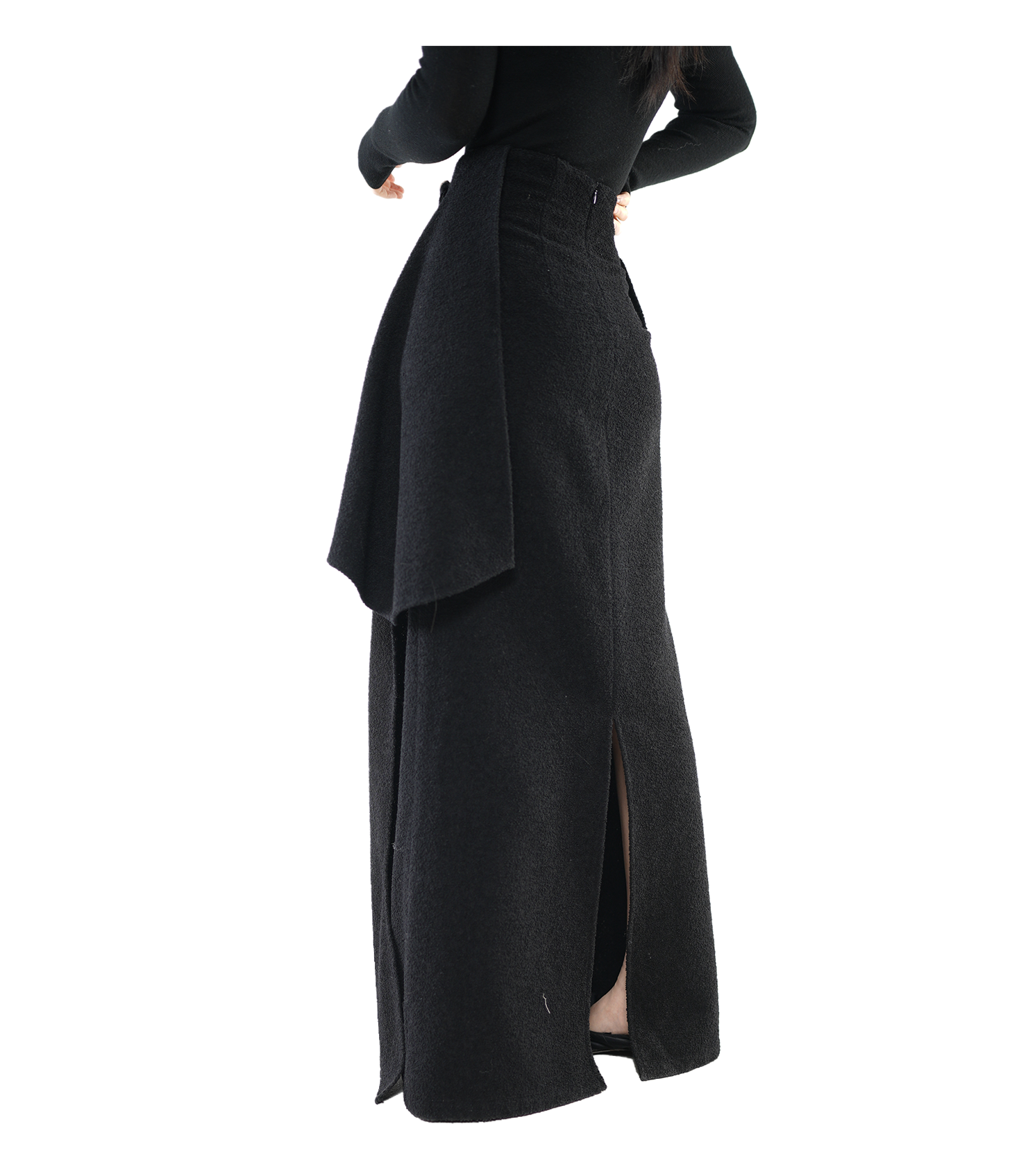 Cascade Peplum Braided-Cord Maxi Skirt / 6011002