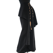 Cascade Peplum Braided-Cord Maxi Skirt / 6011002