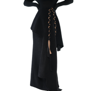 Cascade Peplum Braided-Cord Maxi Skirt / 6011002