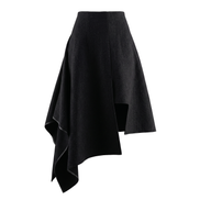 Drift Asymmetric Wool-Blend Midi Skirt / 6011702