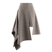 Drift Asymmetric Wool-Blend Midi Skirt / 6011702