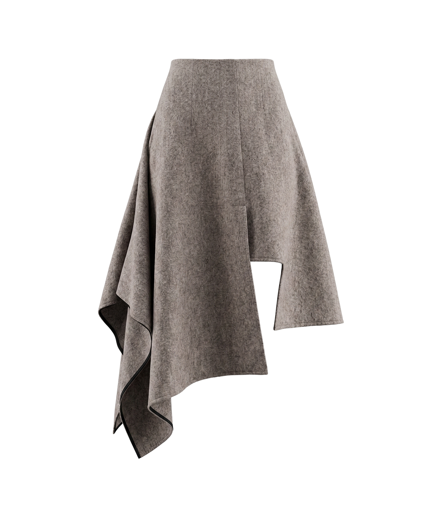 Drift Asymmetric Wool-Blend Midi Skirt / 6011702