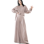 Fold Pleated Wide-Leg Trousers / 6013107