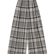 Cipher Plaid High-Waist Wide Trousers / 6020411