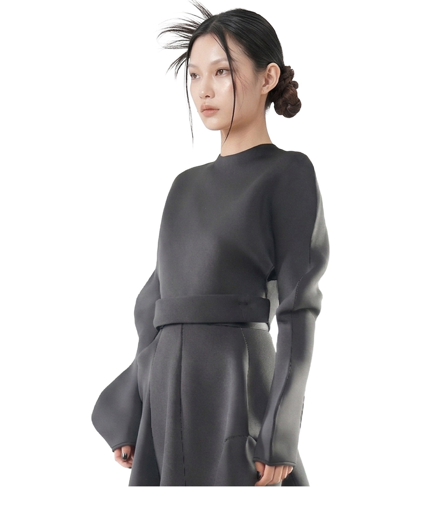 Void Sculpt Mock-Neck Top / 6031404