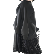 Noir Cascade Disc-Fringe Skirt / 6031405