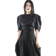 Bastion Puff-Shoulder Crop Top / 6040409