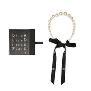 Lune Pearl Ribbon Waist Belt / 02301