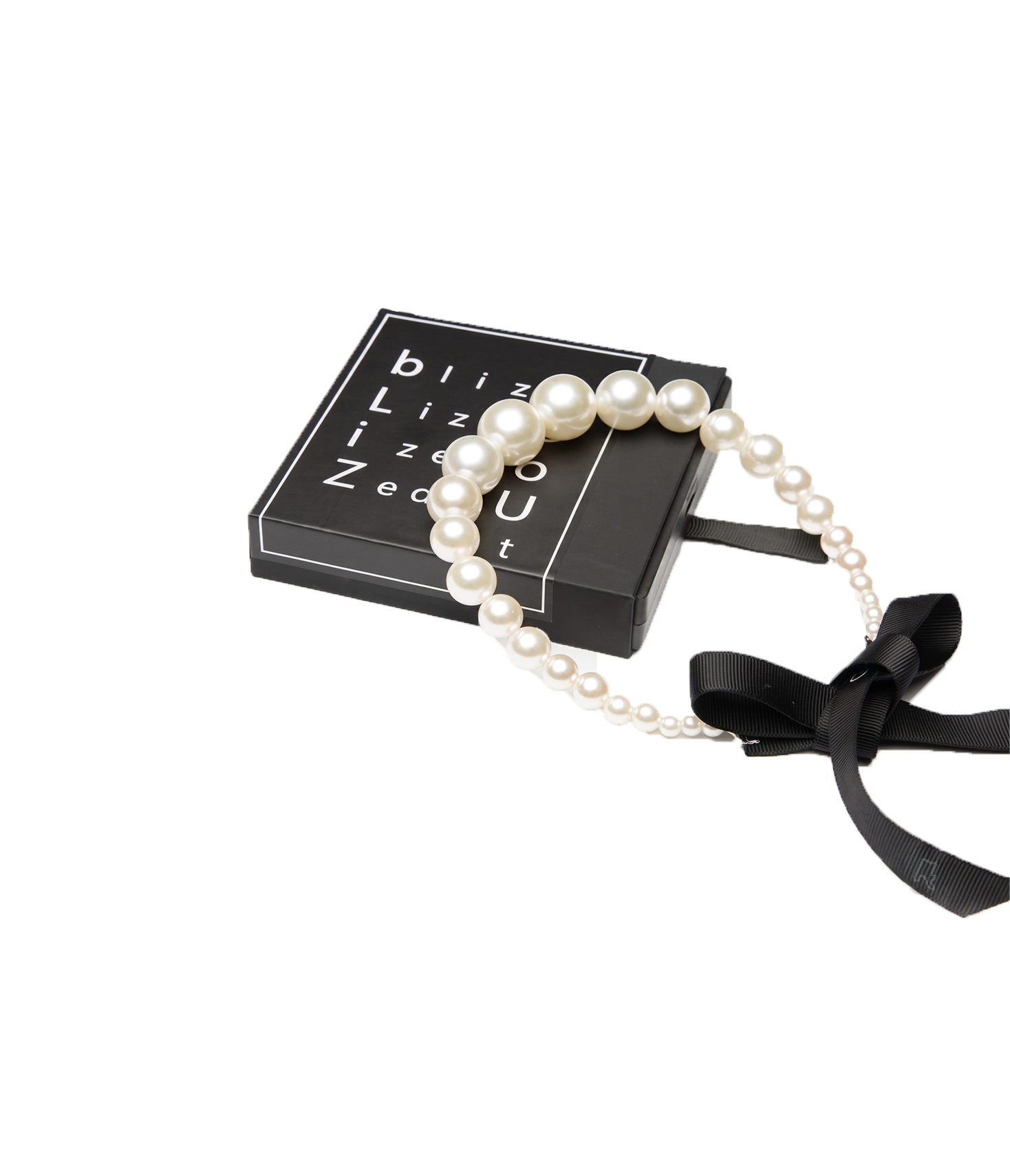 Lune Pearl Ribbon Waist Belt / 02301