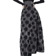 Shadow Bloom Maxi Skirt / 4082105