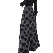 Shadow Bloom Maxi Skirt / 4082105