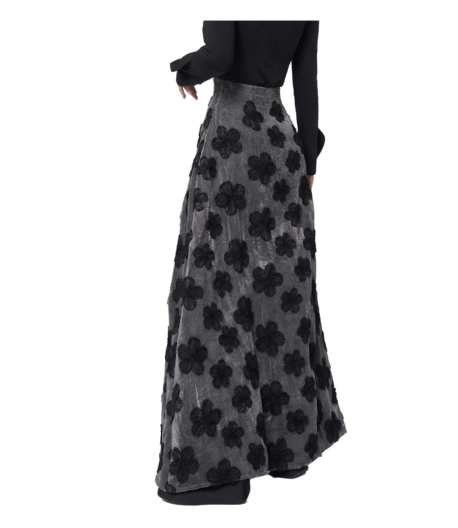 Shadow Bloom Maxi Skirt / 4082105