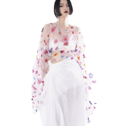Petal Storm 3D Floral Organza Crop Top / 4072403